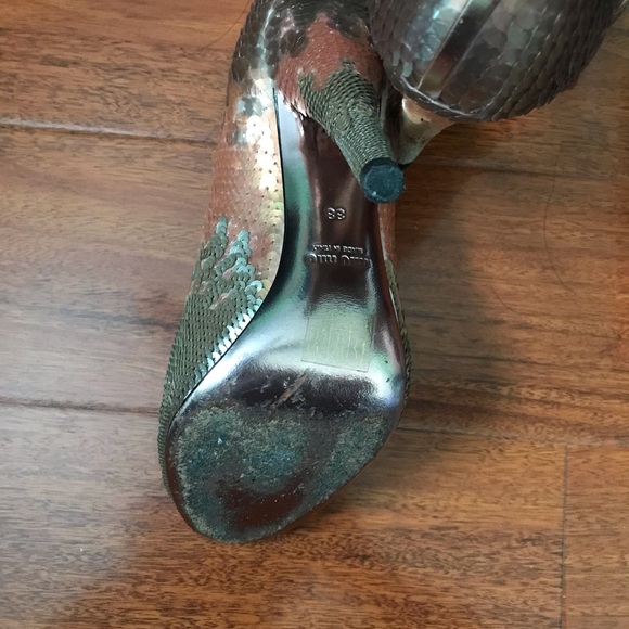 miu miu pumps with sequins,Size:38 - Picture 7 of 8